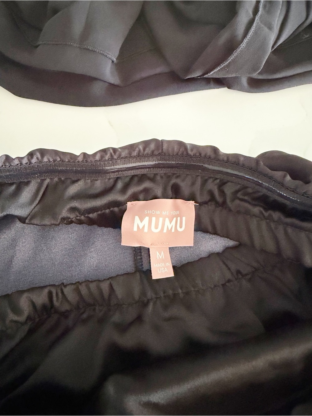 Show Me Your MuMu Renee Maxi Dress Wild Iris Luxe Satin Sz M MSRP $218 NEW - Picture 8 of 9